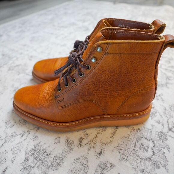 Limited Rancourt & Co. Brown Leather Moc-Toe Boots - Men's 8D - Picture 7 of 8